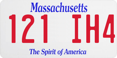 MA license plate 121IH4