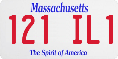 MA license plate 121IL1