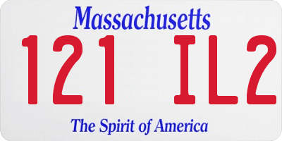 MA license plate 121IL2