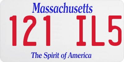 MA license plate 121IL5