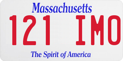 MA license plate 121IM0