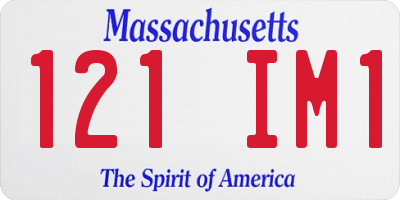 MA license plate 121IM1
