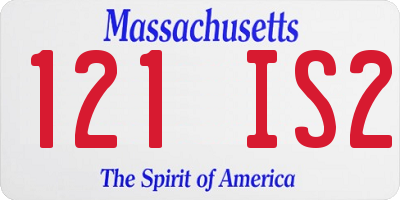 MA license plate 121IS2