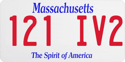 MA license plate 121IV2