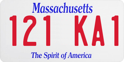 MA license plate 121KA1