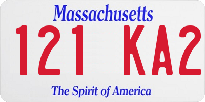 MA license plate 121KA2