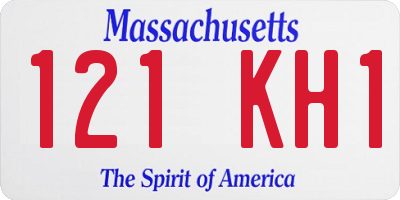 MA license plate 121KH1