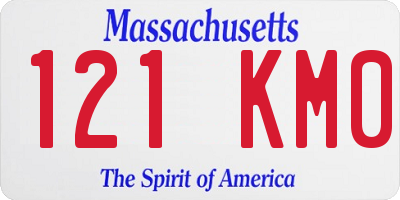 MA license plate 121KM0