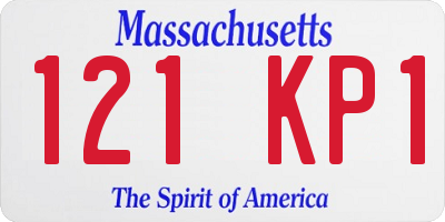 MA license plate 121KP1