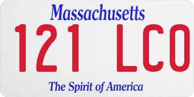MA license plate 121LC0
