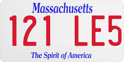 MA license plate 121LE5