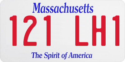 MA license plate 121LH1