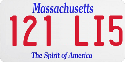 MA license plate 121LI5