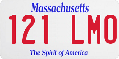 MA license plate 121LM0