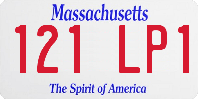 MA license plate 121LP1