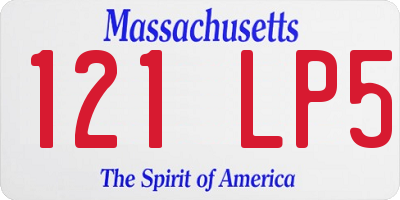 MA license plate 121LP5
