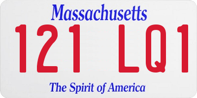 MA license plate 121LQ1