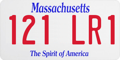 MA license plate 121LR1