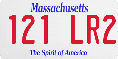 MA license plate 121LR2