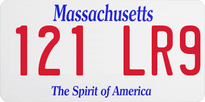 MA license plate 121LR9
