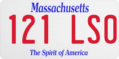 MA license plate 121LS0