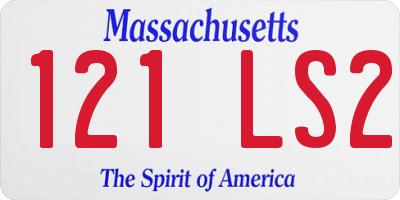 MA license plate 121LS2