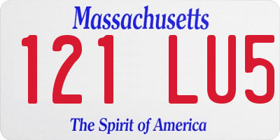 MA license plate 121LU5