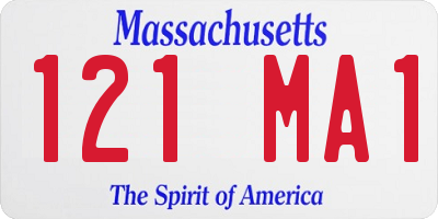 MA license plate 121MA1