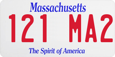 MA license plate 121MA2