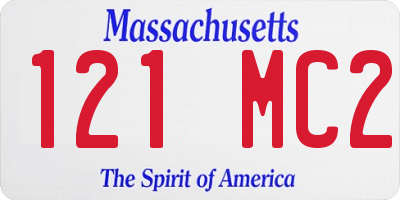 MA license plate 121MC2
