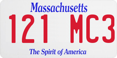 MA license plate 121MC3