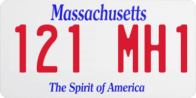 MA license plate 121MH1