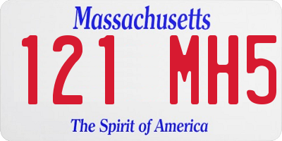 MA license plate 121MH5