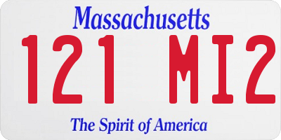 MA license plate 121MI2