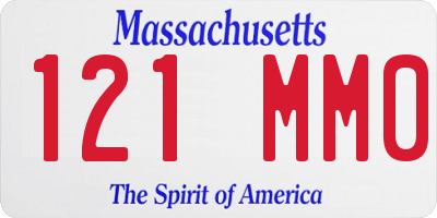 MA license plate 121MM0