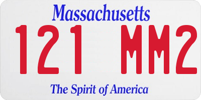 MA license plate 121MM2