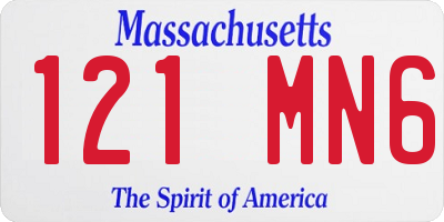 MA license plate 121MN6