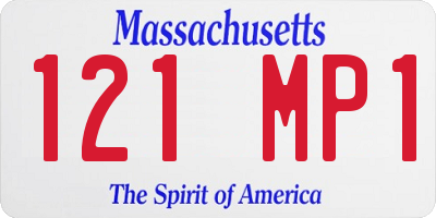 MA license plate 121MP1