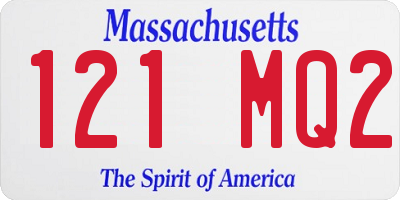 MA license plate 121MQ2