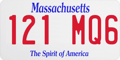 MA license plate 121MQ6