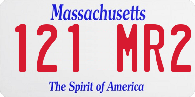 MA license plate 121MR2