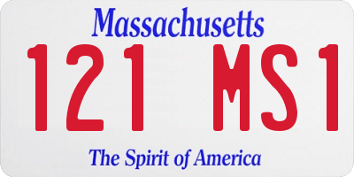 MA license plate 121MS1