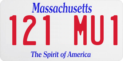 MA license plate 121MU1
