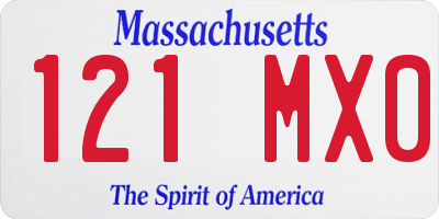 MA license plate 121MX0