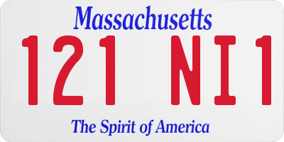 MA license plate 121NI1
