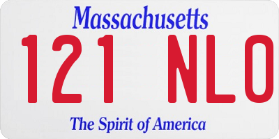 MA license plate 121NL0