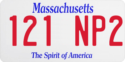 MA license plate 121NP2