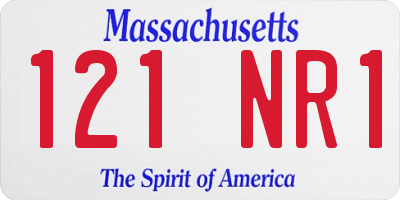 MA license plate 121NR1