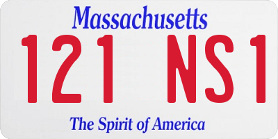 MA license plate 121NS1