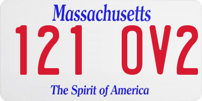 MA license plate 121OV2